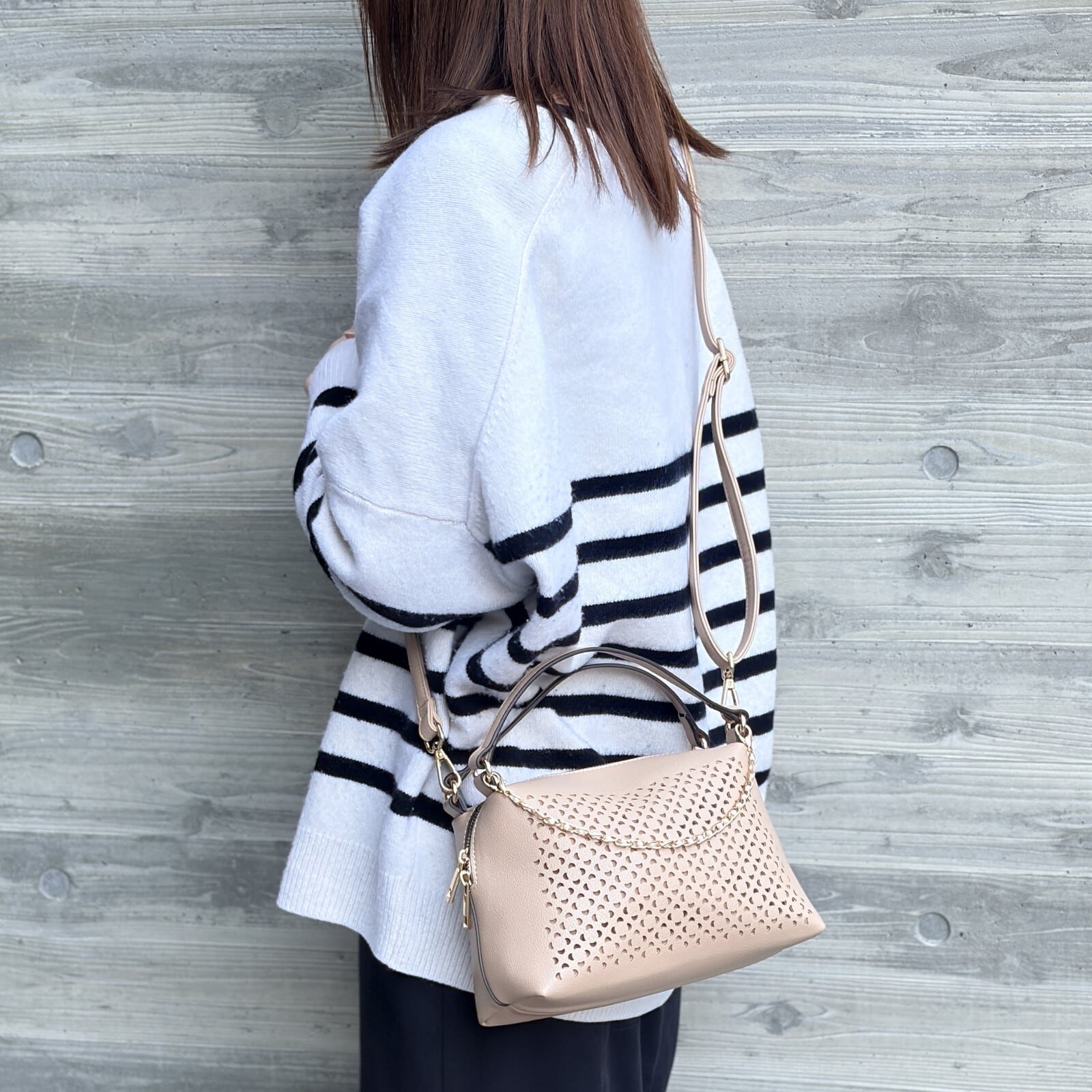 【SELECT】パンチング2WAYハンドバッグ