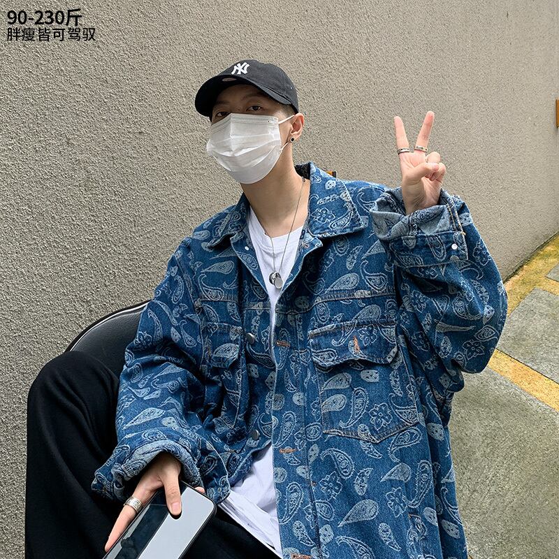 ジャケット スプリングオータムルーズカジュアルFlowerデザイン ストリート 大きめサイズ 春物 秋物 フラワーデザイン ヨーロピアン ヒップホッププラスサイズ60492238749