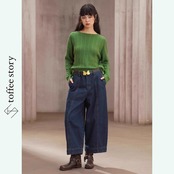 藍の庭を歩く幻のワイドデニム 《C0260》