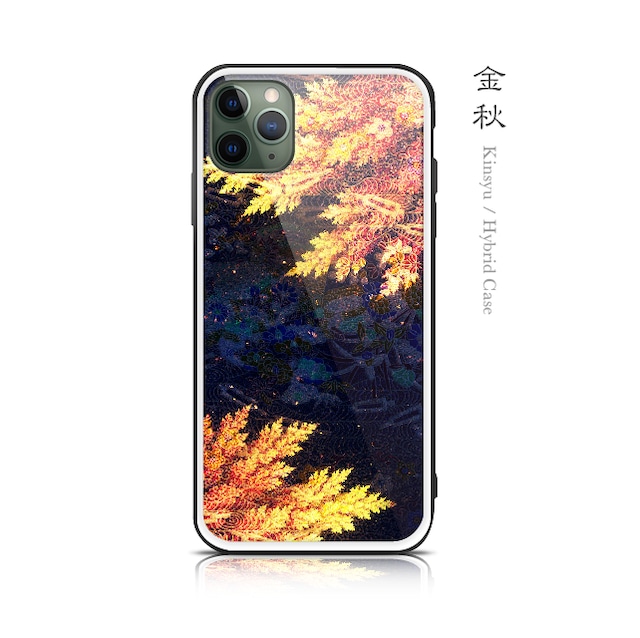 金秋 - 和風 強化ガラスiPhoneケース