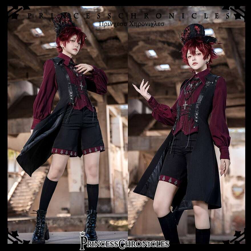 サブカル 服 地雷系 通販 Princess Chronicles オリジナル ハーフパンツ 王子系 皇子系ロリィタ 少年装 男装 ブランド メンズロリィタ イベント衣装 舞台衣装