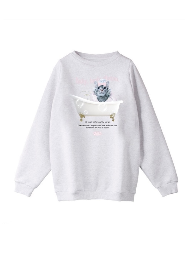 bubble chaton sweat ''oat milk''