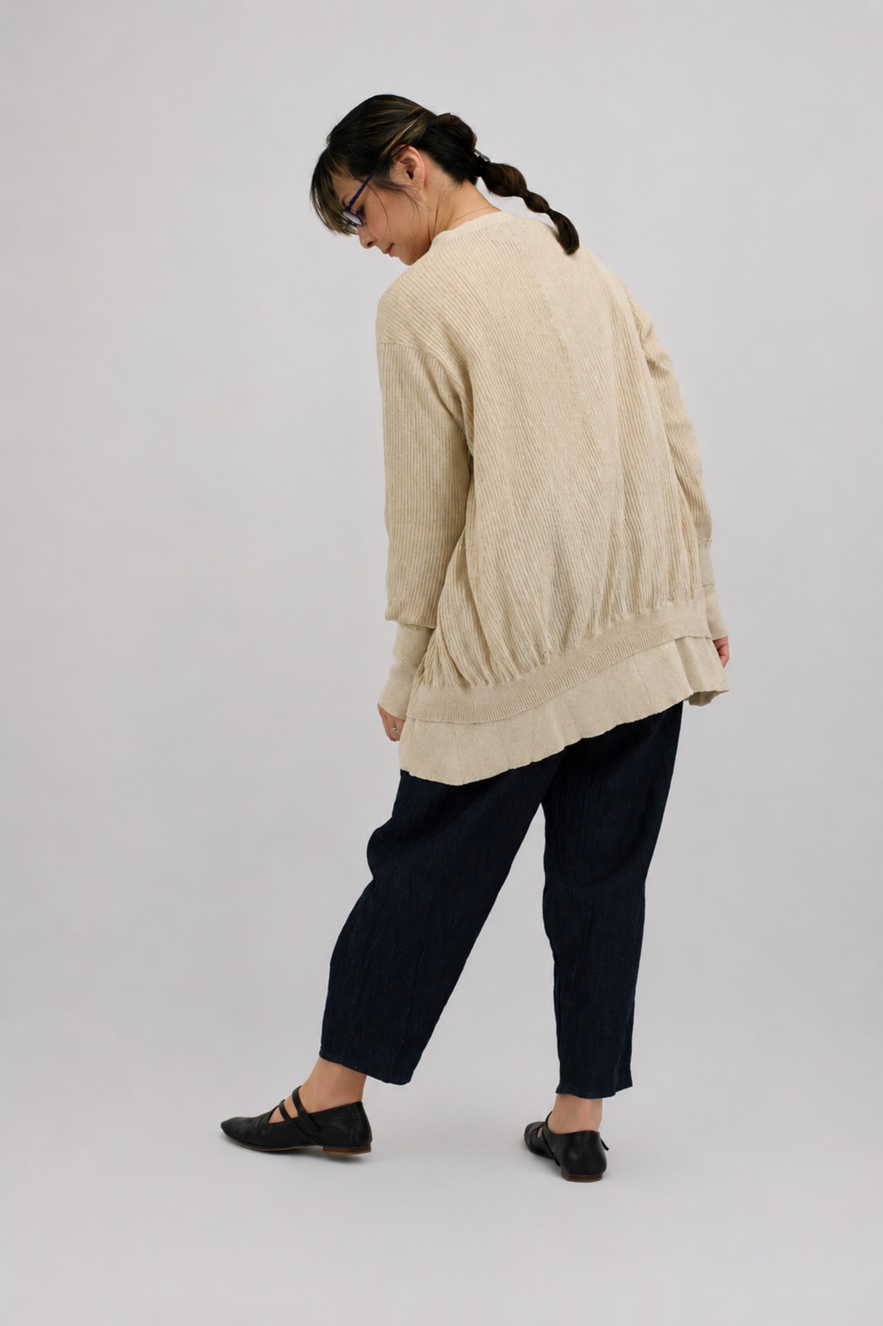 LABORATORY( ラボレイトリー) コットンリネンデニム テーパードパンツ  ANONYMOUS DENIM TRAVAIL PANTS（インディゴ）