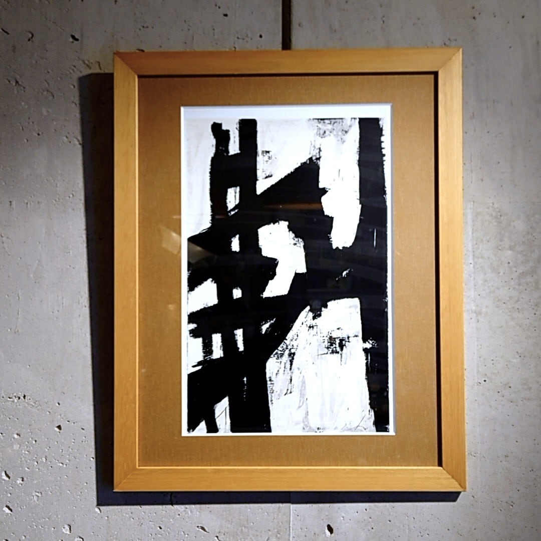 Franz Kline 「N.Y」 シルクスクリーン 額装 Gallery A.P.J版