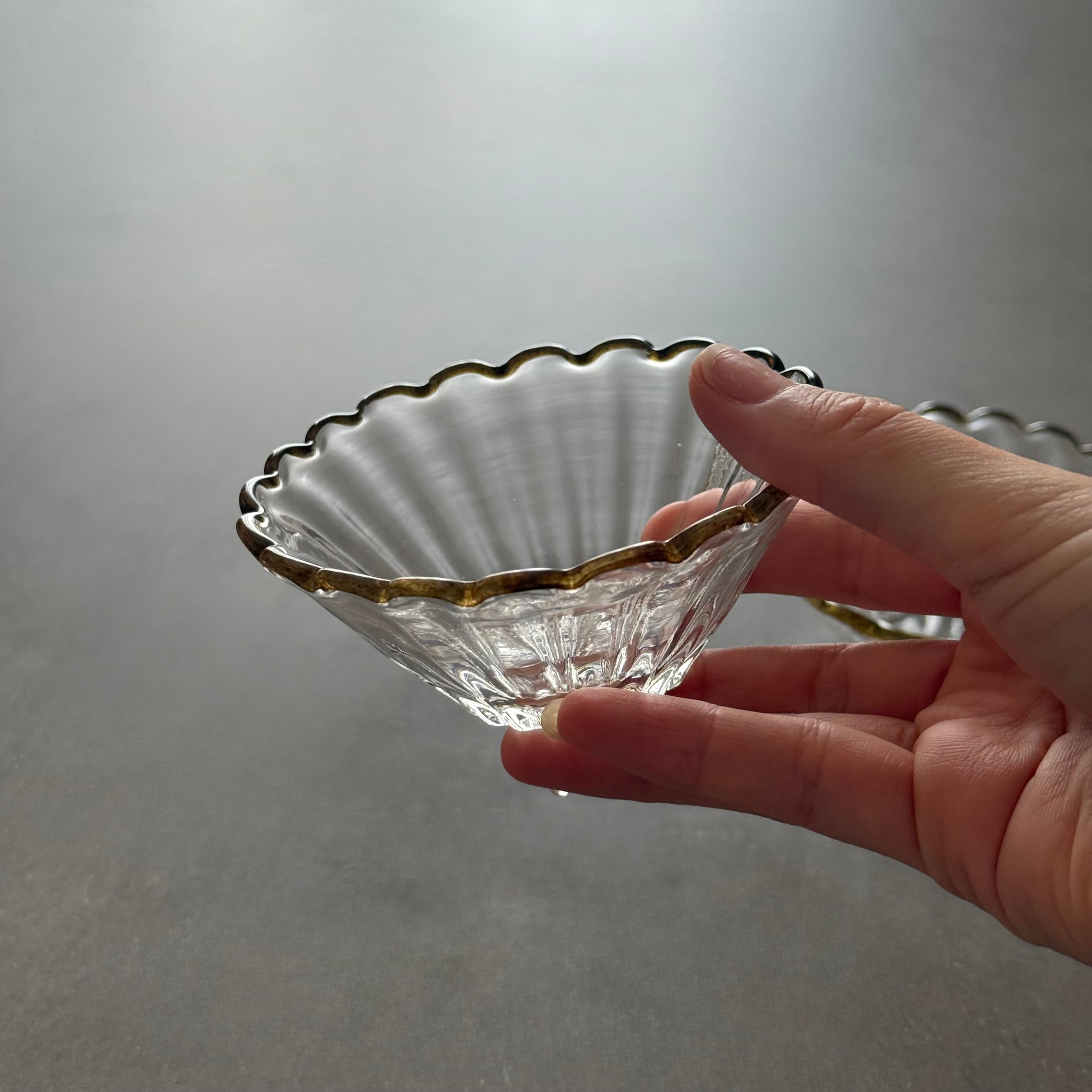 田井将博　繊細な輪花豆花鉢＆花茶杯∴3点セット　小鉢　コップ 田井将博 繊細な輪花豆花鉢＆花茶杯∴3点セット