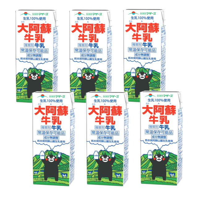 【父の日セット】大阿蘇牛乳200ml×6本＆靴下＆エコバック【常温便】《オンラインストア限定》