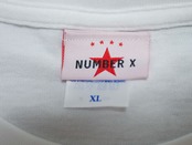 NUMBERX yellow×silver (長袖T-shirt) "WHITE"