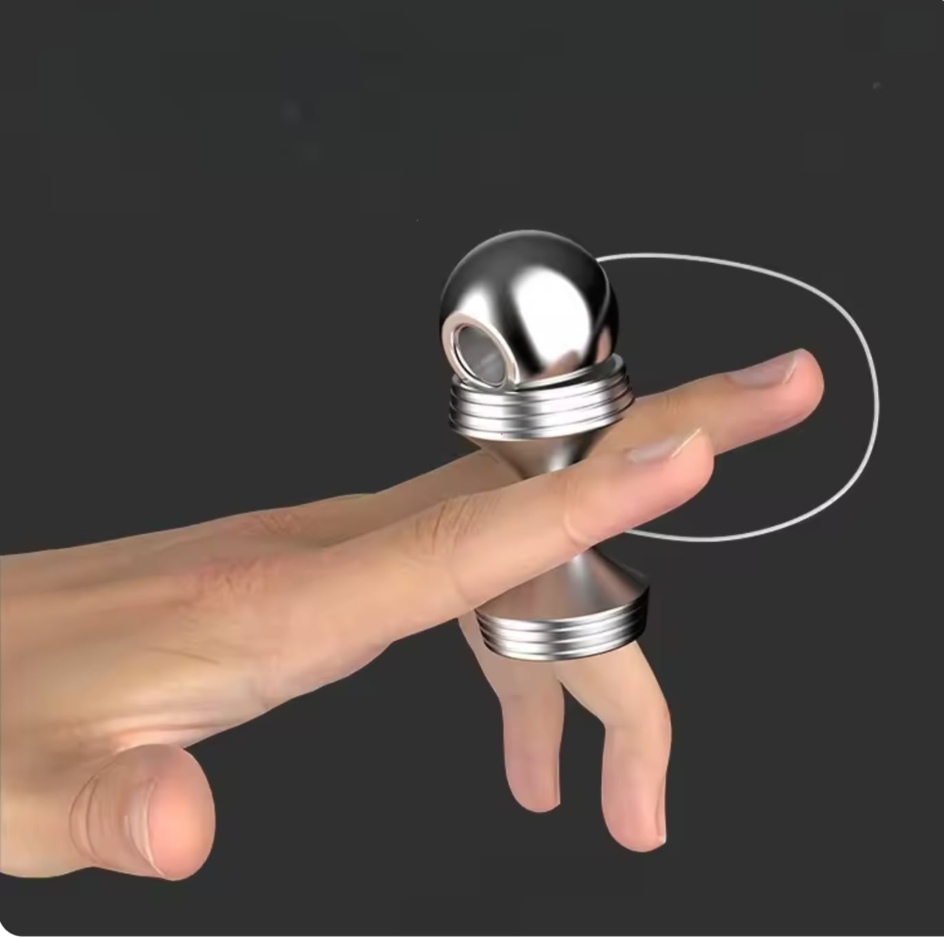 メーカー不明 finger kendama メタル製 極小けん玉
