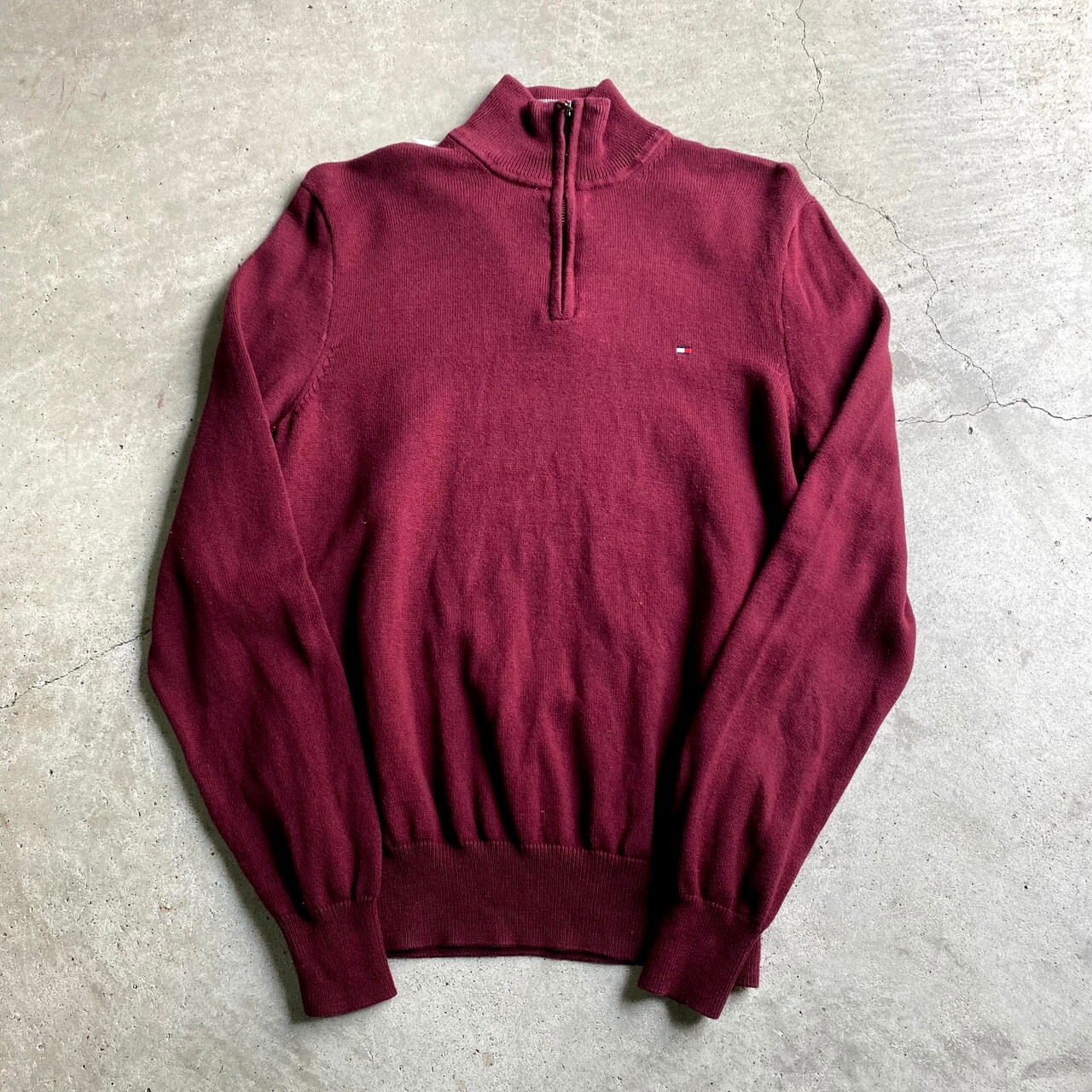 TOMMY HILFIGER トミーヒルフィガー ハーフジップ コットンニット 