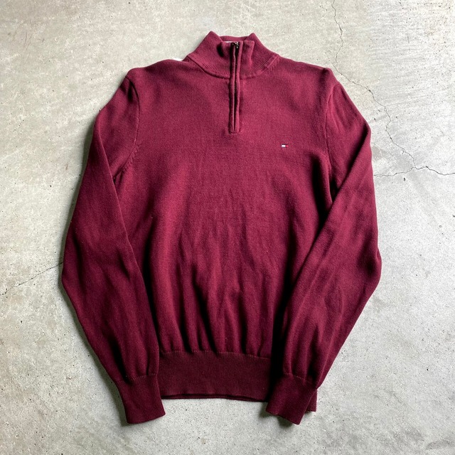 TOMMY HILFIGER トミーヒルフィガー ハーフジップ コットンニット 
