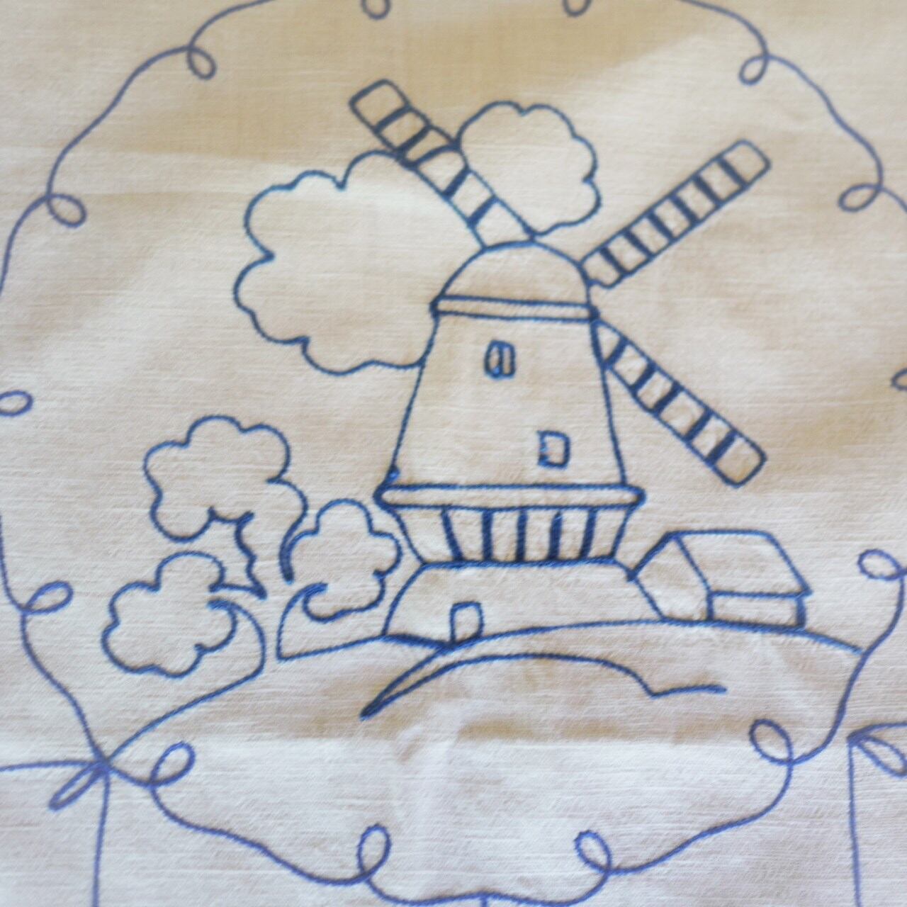 刺繍オーバータオル ドイツ オランダ風景