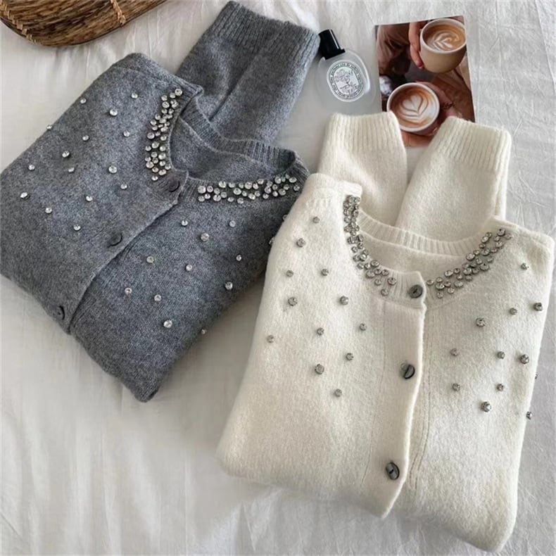 【outer】ビジューニットカーデ M25776