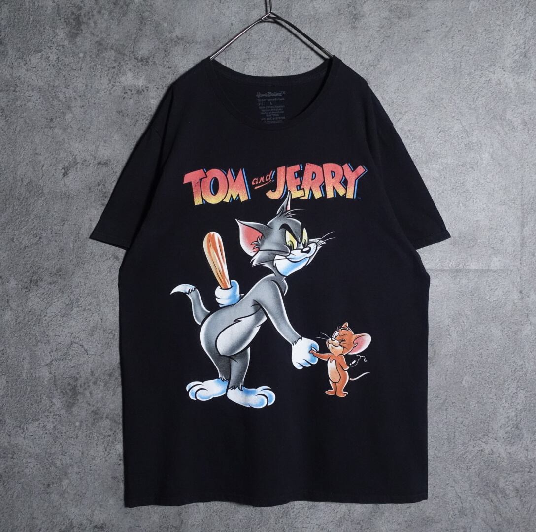 "TOM & JERRY" Black Print T-shirt