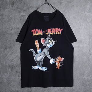 "TOM & JERRY" Black Print T-shirt
