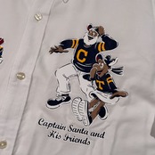 CAPTAIN SANTA キャプテンサンタ プリント オックスフォード BD 長袖シャツ サイズ L /ホワイト/ジョイマークデザイン