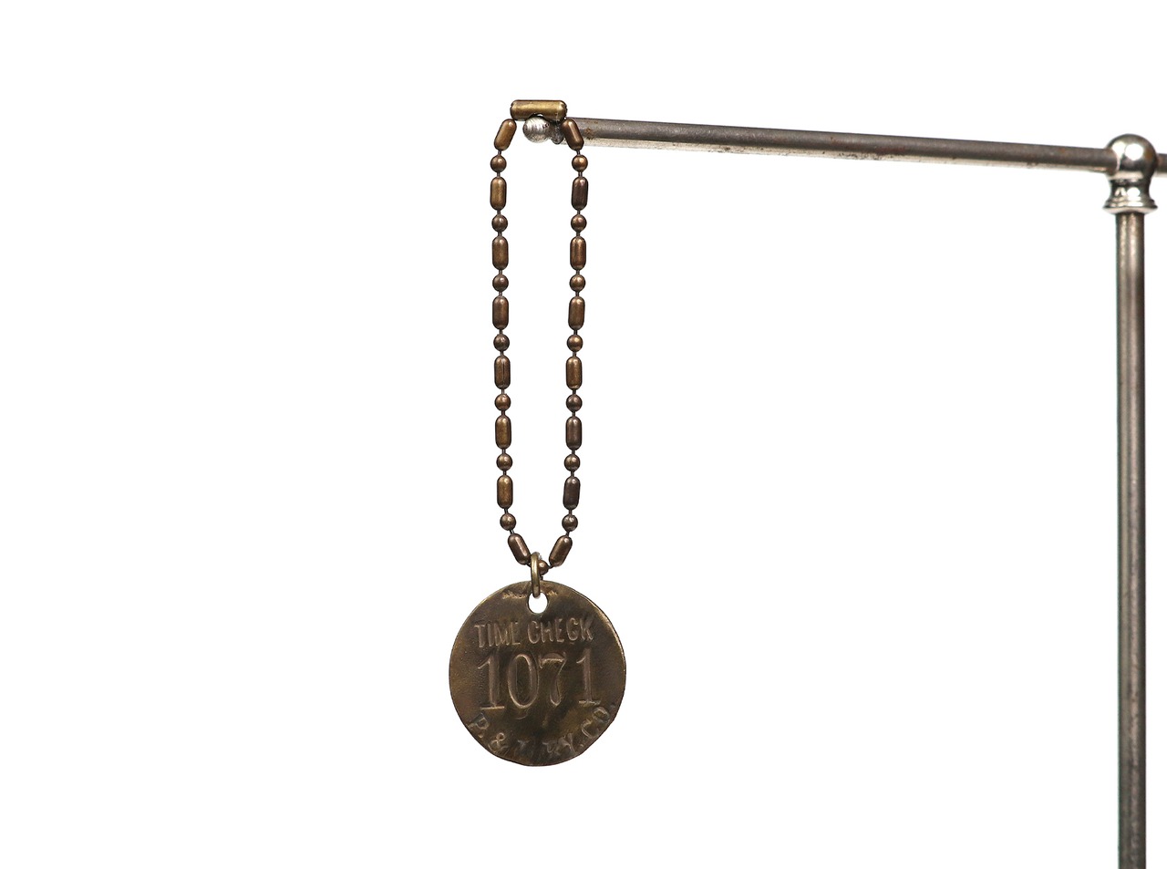 Philadelphia & Reading Railroad Company Time Check brass tag