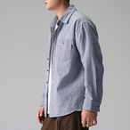 Patch Pocket Long Sleeve Hip-Length Shirt ◇2color H0866