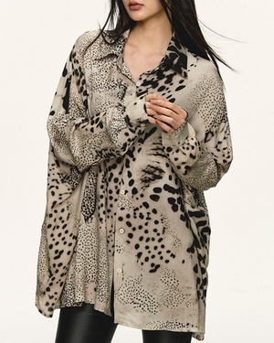 レオパードルーズシャツ A0812