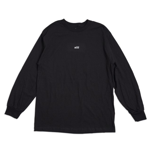 siii "BASIC LOGO" CENTER L/S TEE BLACK