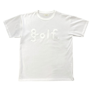 LOGO EMBROIDERY COTTON TEE -WHITE-