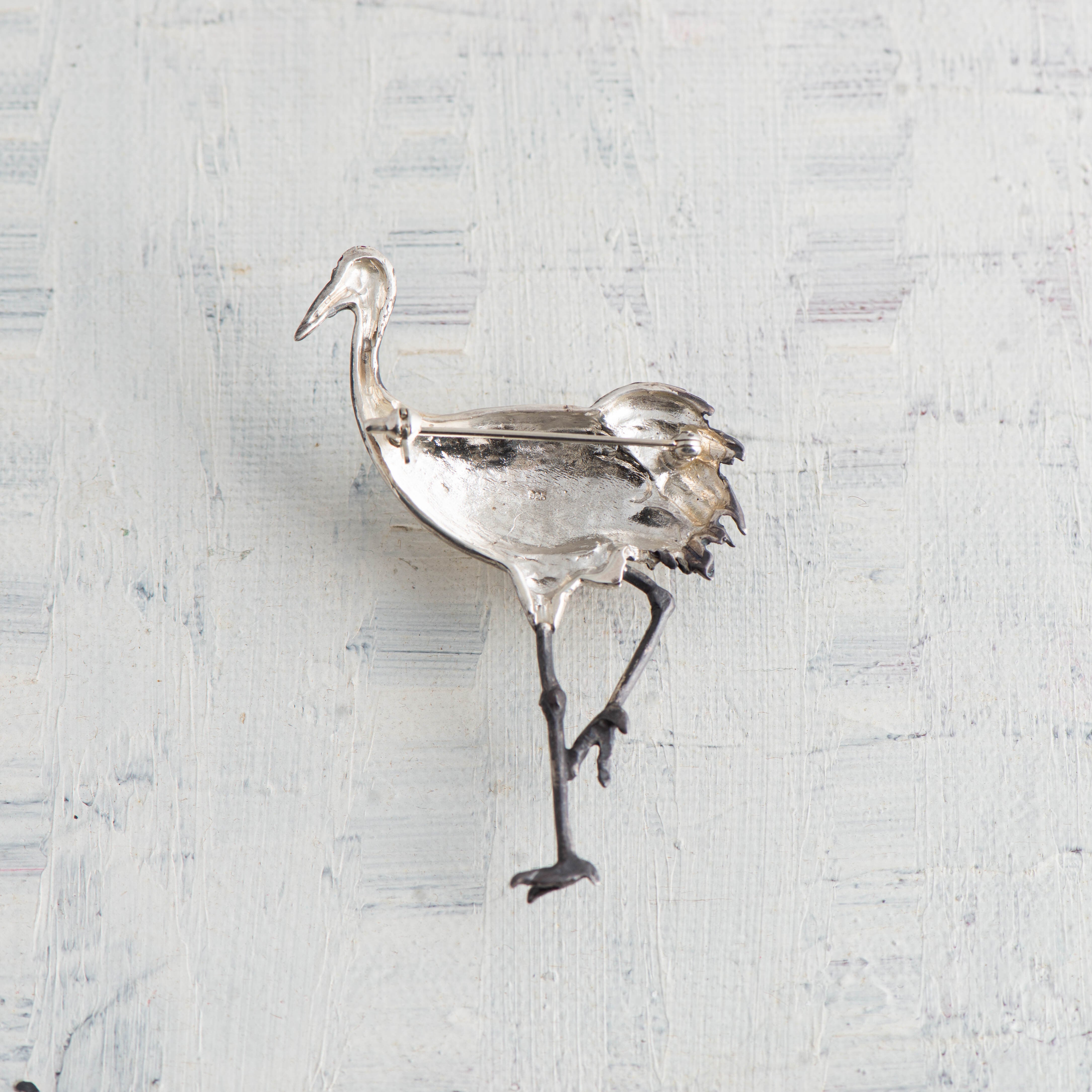 丹頂鶴ブローチ シルバー | pièce ピエス | 恵比寿南のジュエリー