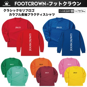 長袖プラクティスシャツ クラシックセリフロゴ 140〜5Lサイズ ポリエステル カラフル