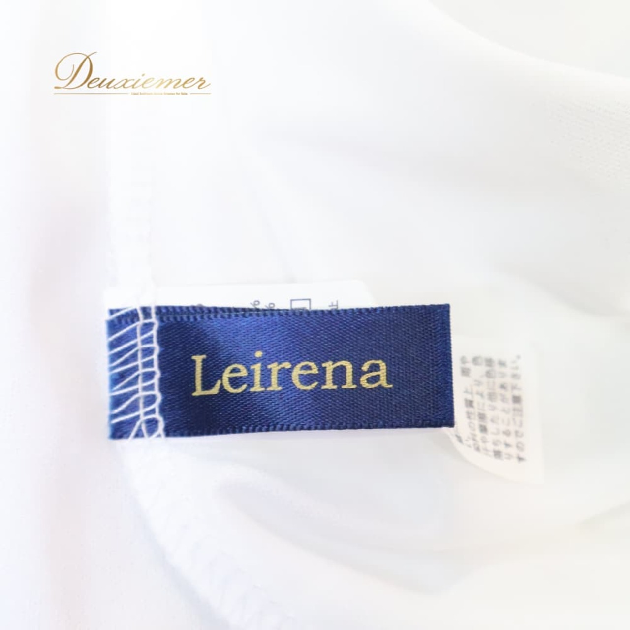 社交ダンス 衣装 Leirena レイリーナ ドレス ワンピース スタンダード ブルー系 ホワイト系 青 水色 白 花柄 レース フリル 軽い ダンス パーティ 発表会 上品 エレガント レディース