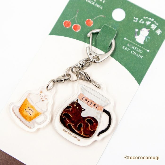 アクリル2連キーホルダー 喫茶 トコロコムギ | tocorocomugi store