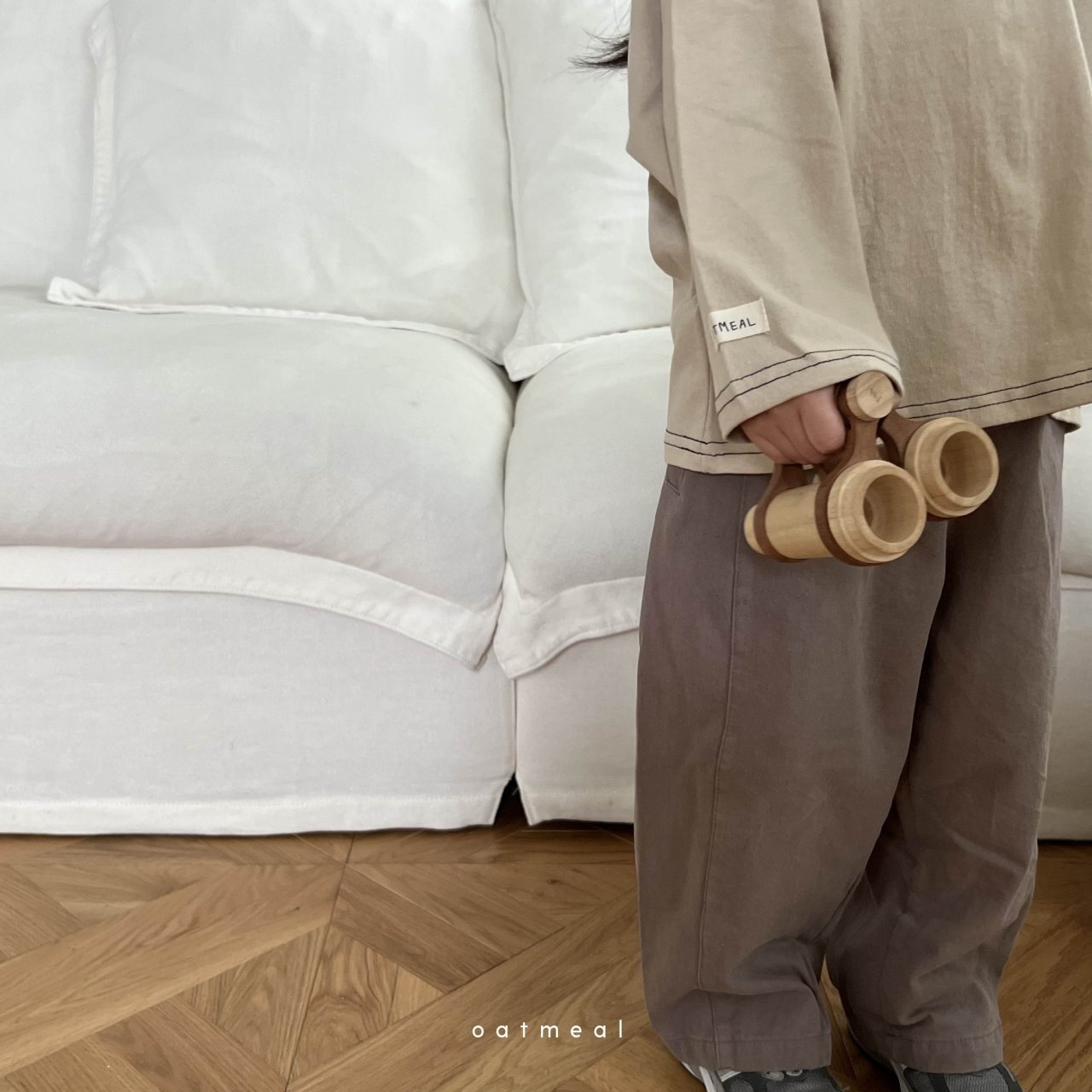 即納) Whale pants 105 | oatmeal - 11