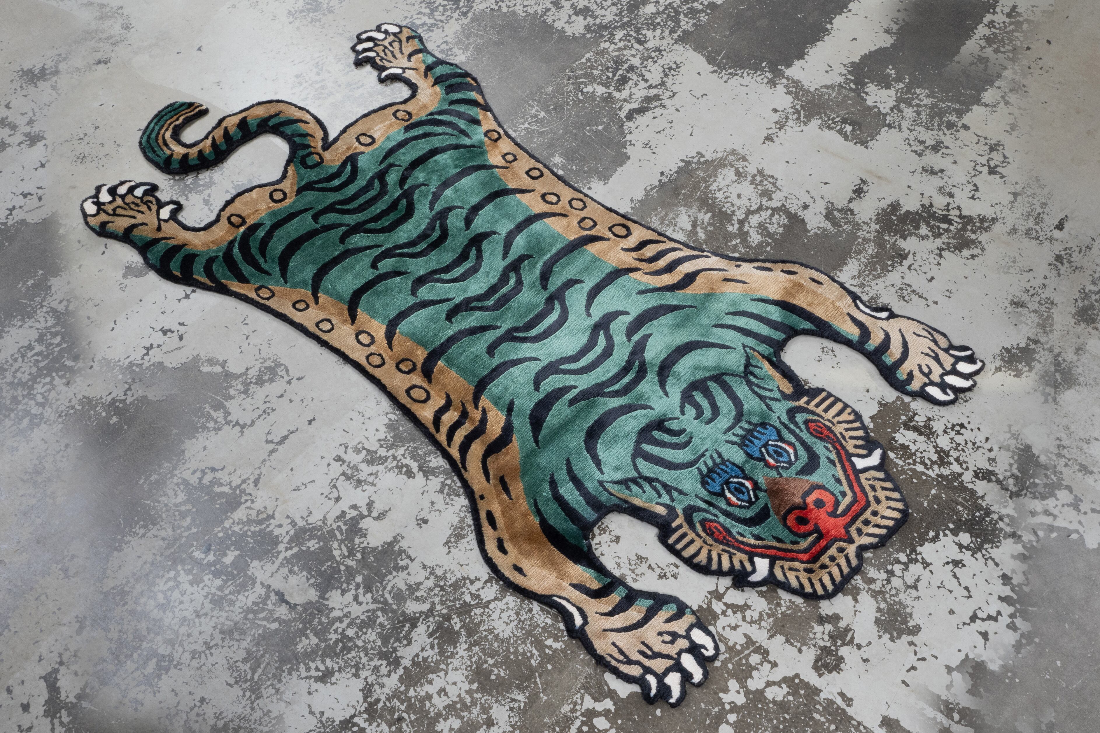 Tibetan Tiger Rug 《Mサイズ•シルク073》チベタンタイガーラグ