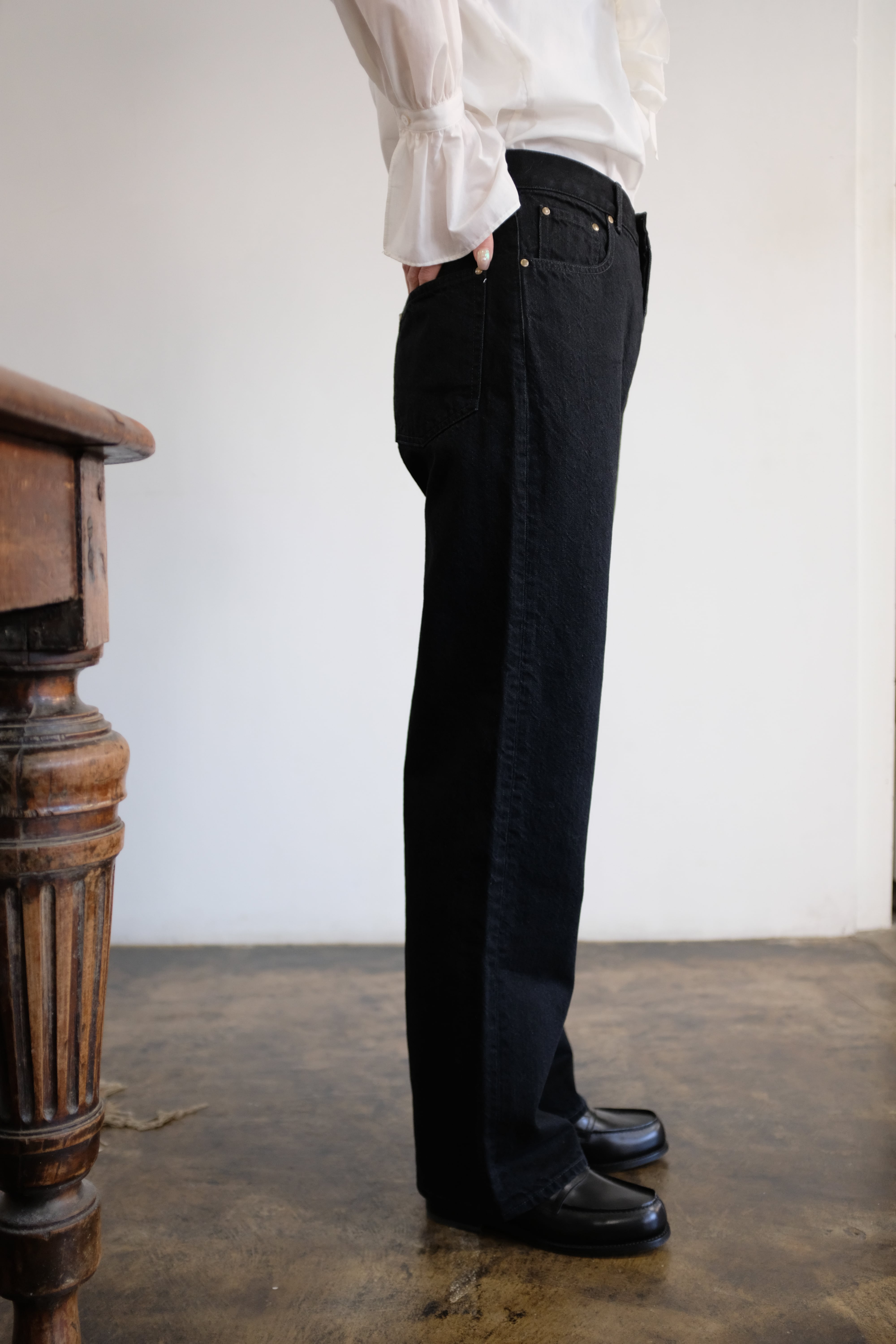 BISOWN]CO/HE PURE STRAIGHT DENIM / W BLACK | YES-姫路の美容院と服