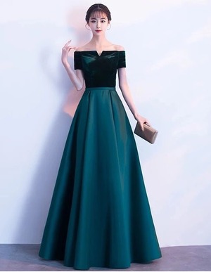 ★送料無料★9号☆ウエスト切替ロングドレス(OPN3706)