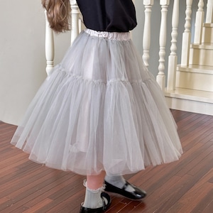 春ドームシルエットチュールスカート