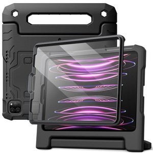 【在庫のみ】JETech 子供用 iPad Pro11ケース 2022/2021/2020/2018モデル対応 およびiPad Air 5/4（10.9インチ）液晶保護フィルム付き 耐衝撃 フルボディハンドルスタンド タブレット保護カバー (ブラック)