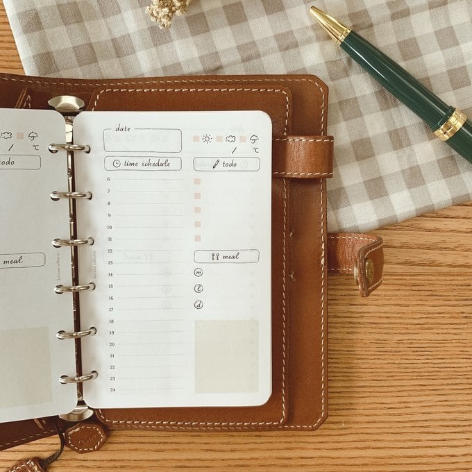 お得な100枚セット】ミニ6穴サイズ/デイリーシステム手帳