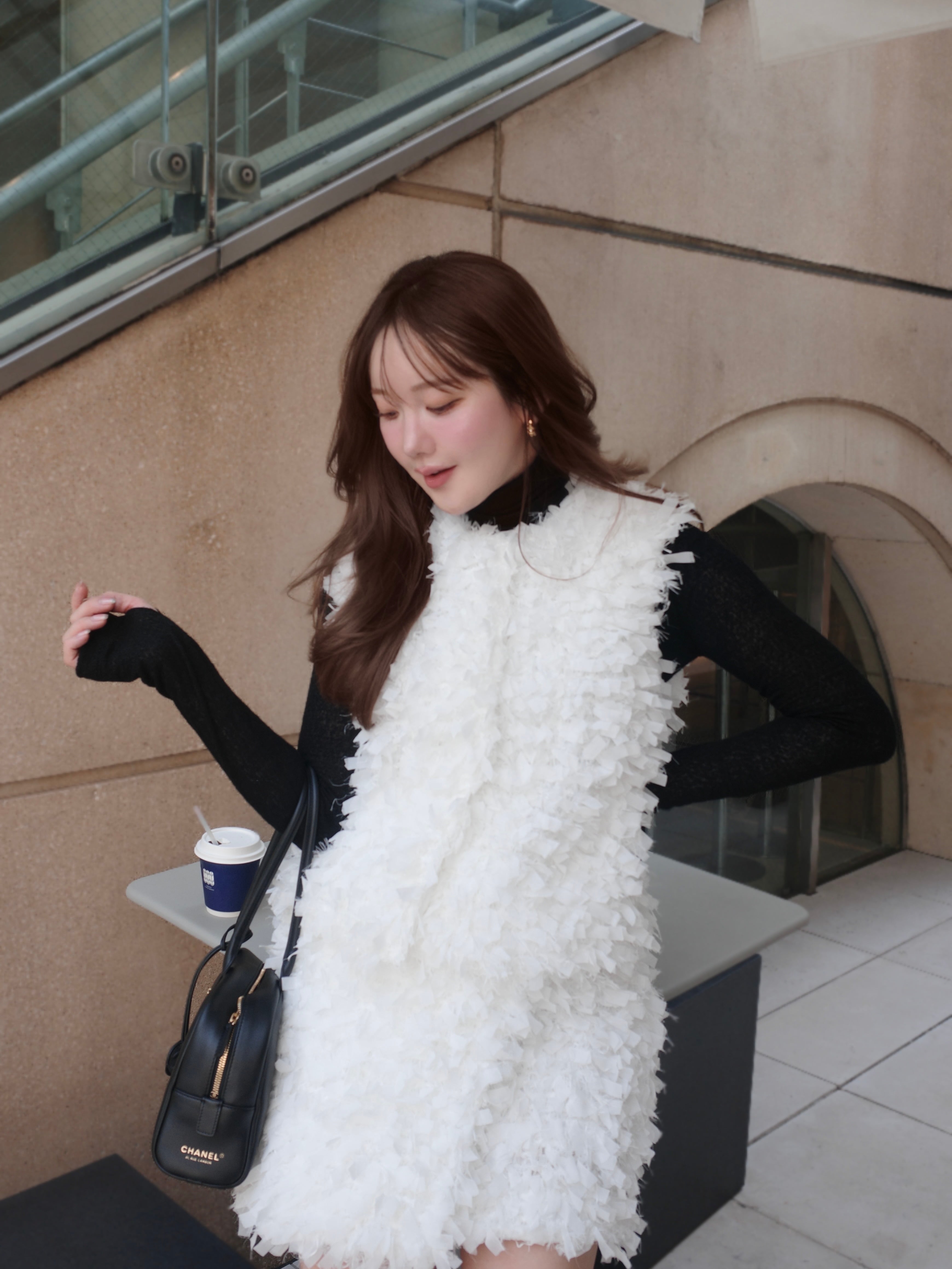予約】sugar gilet / white (11月上旬発送予定) | HYEON