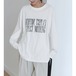 シンプルプリントロングスリーブTシャツ a0634