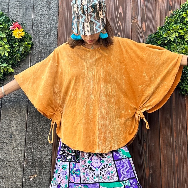 ポンチョ風カットソー