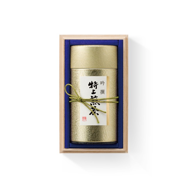ギフト茶缶「吟撰」鳳冠180g 木箱入り