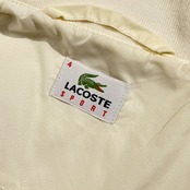 LACOSTE SPORT ラコステ スポーツ 裏メッシュ ナイロン ジップアップ ジャケット 4 /アイボリー系 メンズ ビンテージ