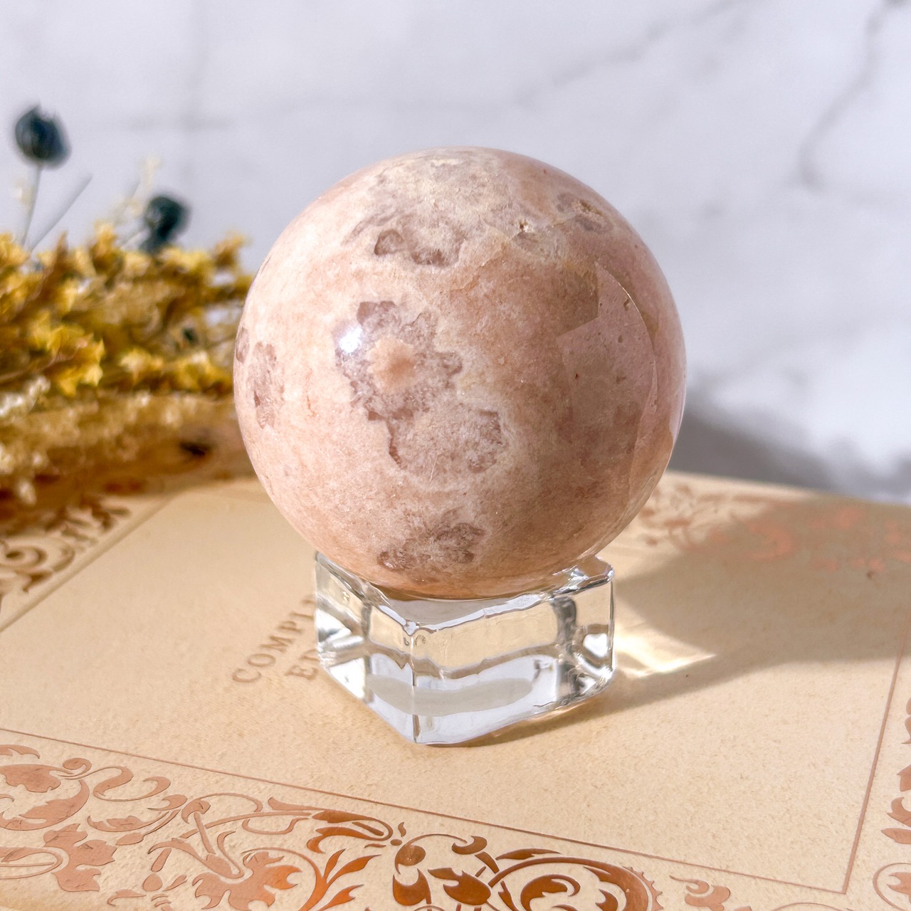 ピンクアメジスト・フラワーアゲート(桜瑪瑙) スフィア