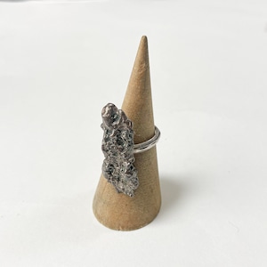 Vintage Sterling Meteorite Ring (Adjustable)