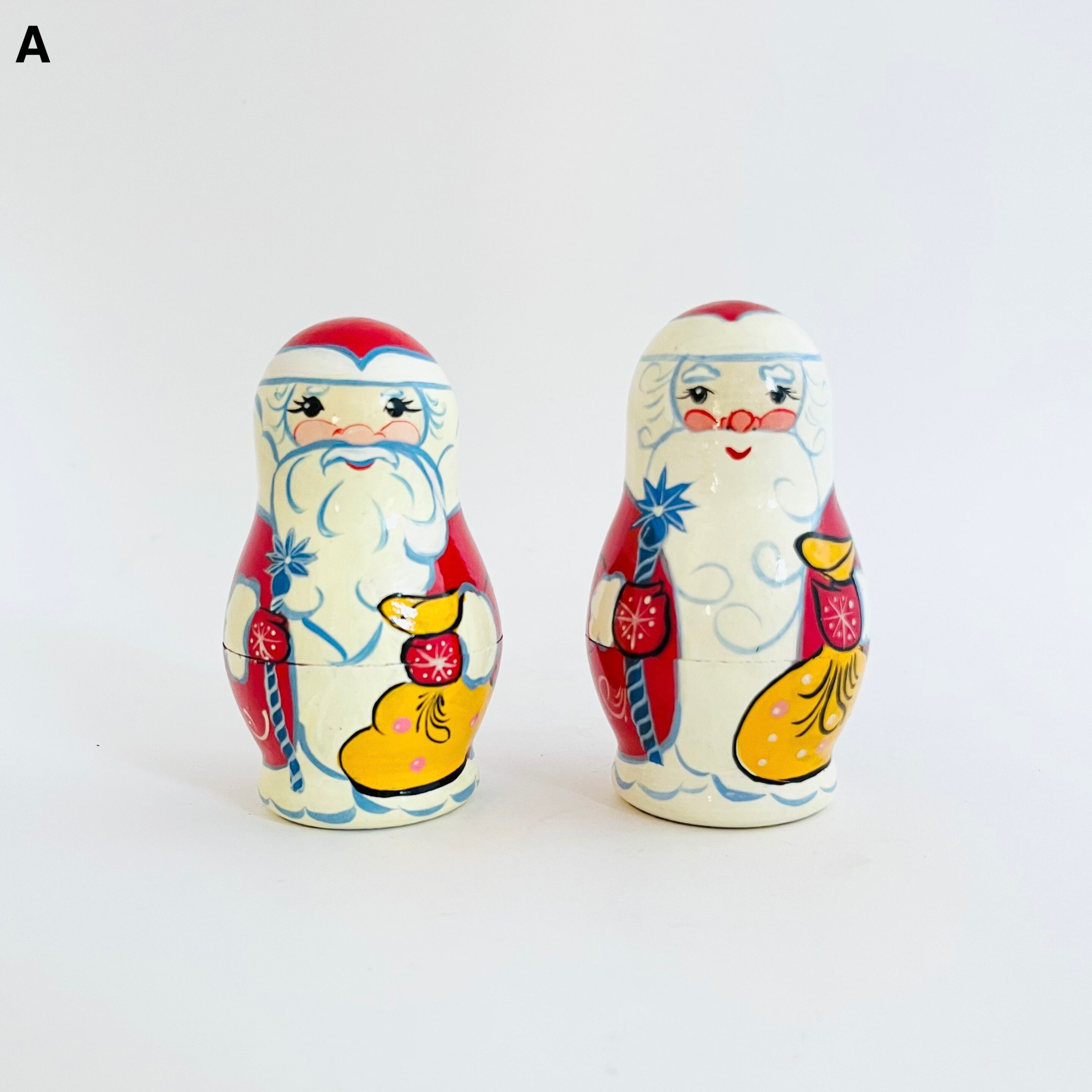 サンタとツリーのマトリョーシカ（ノーリンスク産）