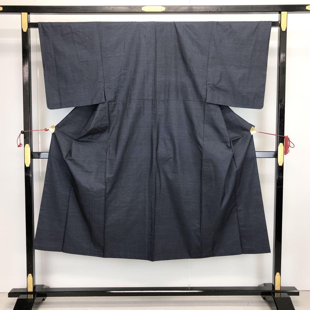 男物 本場奄美大島紬 100亀甲 紺地 紬／着物と羽織／アンサンブル  