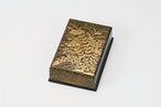 36-2708 名刺＆カードケース 金梨地 金秋草 Name Card Case w Autumn Flower Gold Satin Coating