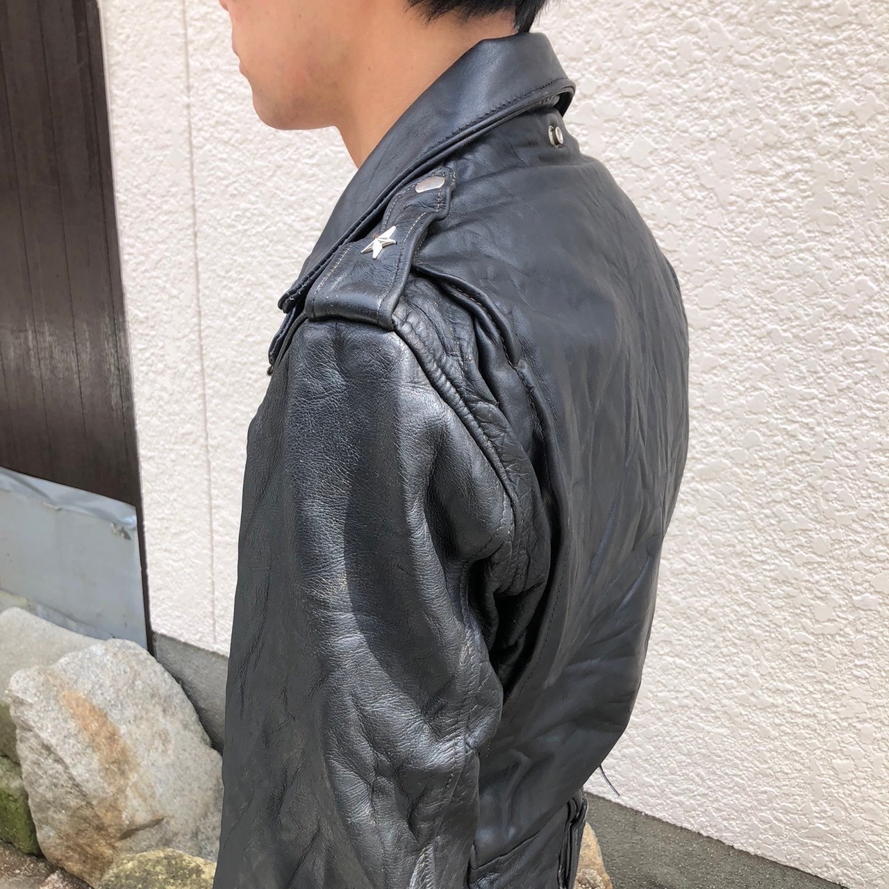 貴重 36サイズ 70s schott 前期 Brosタグ USA製 ワンスター ライダース 