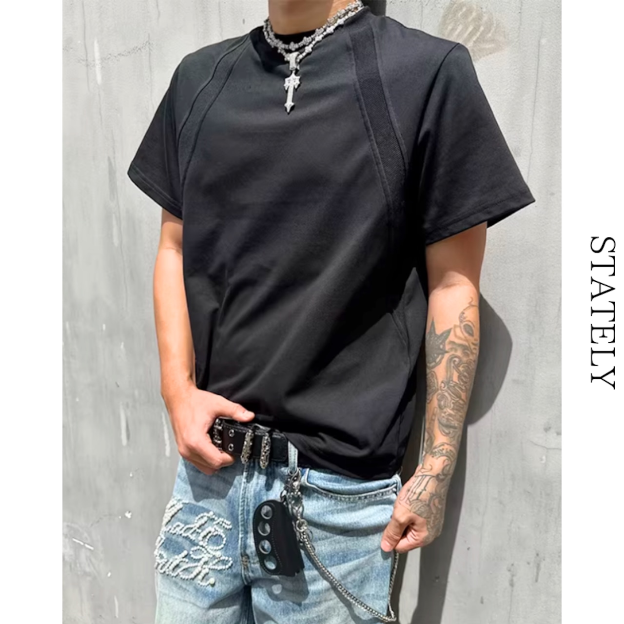 Rib Line Minimal Tシャツ/3color_T201・画像3