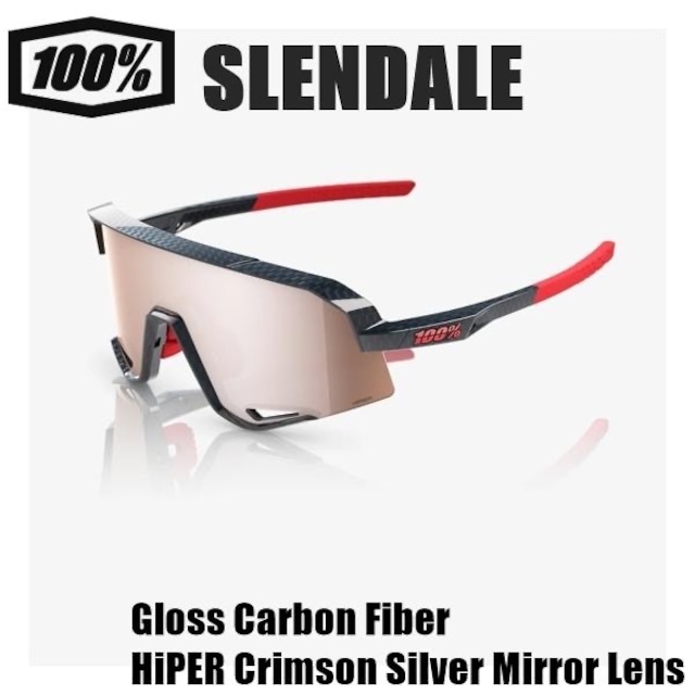 100% SLENDALE Gloss Carbon Fiber HiPER Crimson Silver Mirror Lens