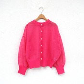 one f Sheer Cardigan PINK 再入荷