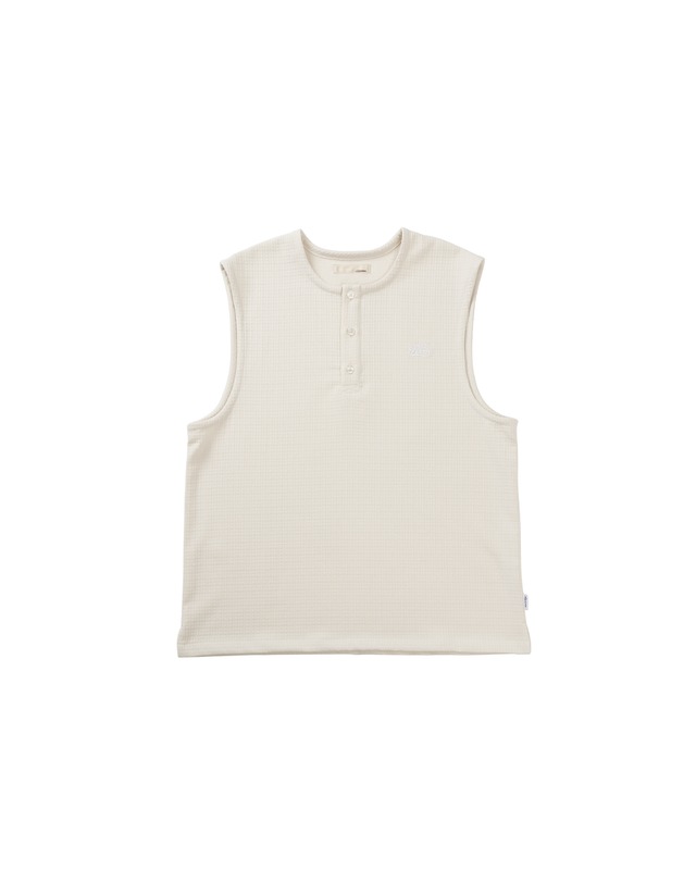 【#Re:room】HENRY NECK WAFFLE NO SLEEVE［REC880］
